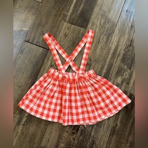 Cat & Jack Plaid Suspender Skirt - 12M